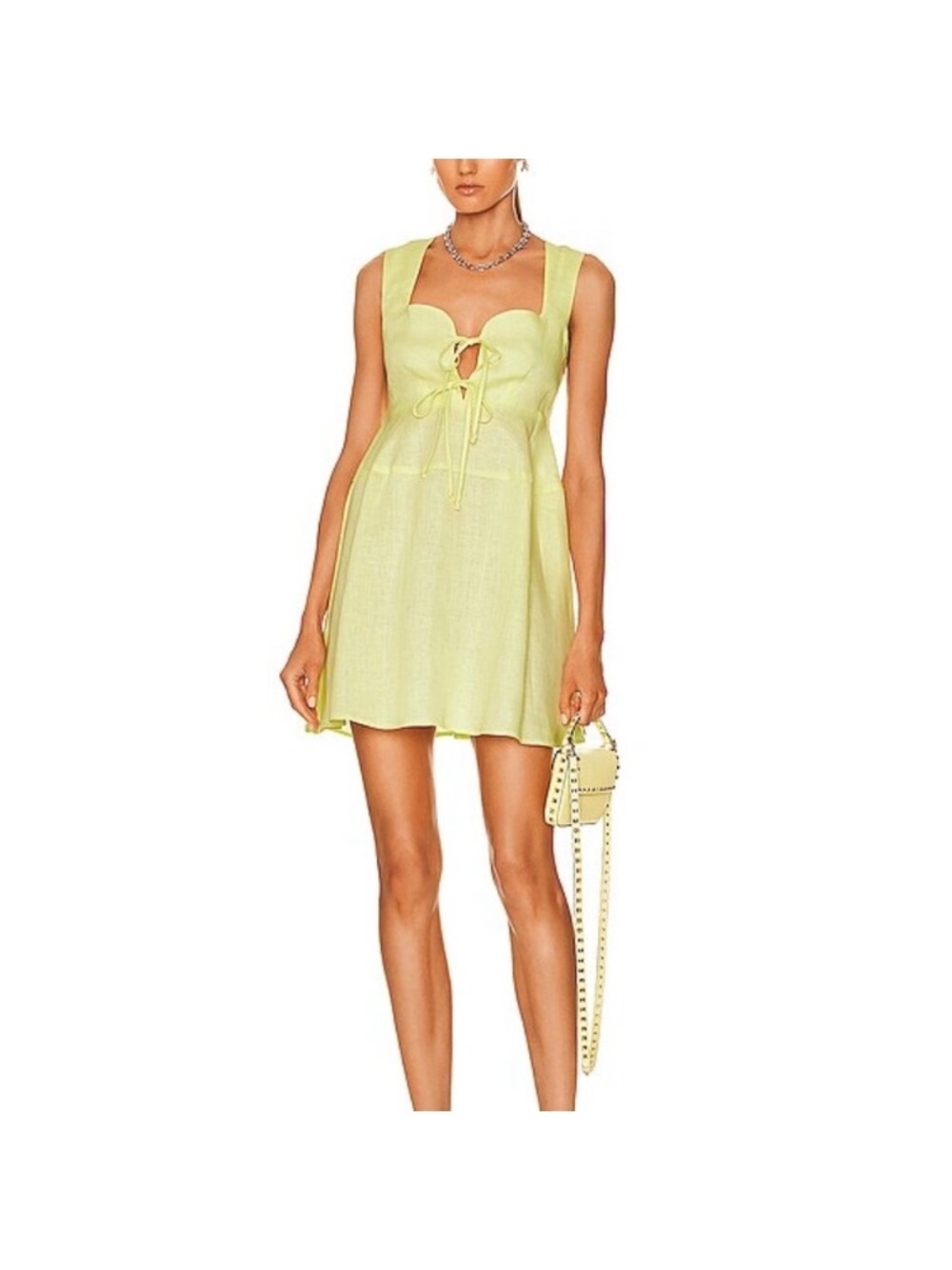 Matthew Bruch butter yellow linen dress